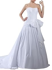 Strapless Crystals Crystal Taffeta  Dress with a Chapel Train 