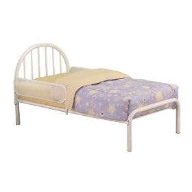 Cosco Toddler Bed with 2 Bed Rails, White