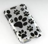 Ipod Touch 2 Crystal Phone Case White Dog Paws