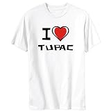 I Love Tupac Male Names Mens T-Shirt (White, Sizes X-Small - XXX-Large)