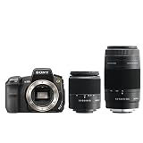 Sony a200 W SLR-Digitalkamera (10 Megapixel, Bildstabilisator) Double Zoom Kit inkl. 18-70mm und 75-300mm Objektiv