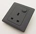 5 X Modern 1 Gang 2 Way Single Light Switch Graphite Grey Fr