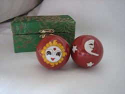 Color Metal Balls - Ancient Chinese Ball Exercise - Red
