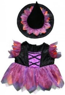 Halloween Witch Custome Teddy Bear Clothes Outfit Fits Most 14" - 18" Build-A-Bear, Vermont Teddy Bears, and Make Your Own Stuffed Animals by Stuffems Toy Shop