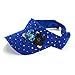 Greatlookz Glitter Sequin Visor with Flowers for Ladies, Royal Blue with Flowers