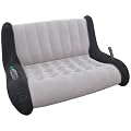 Intex 12-68560 Sofa Lounge "Grey", 155 x 117 x 74 cm (L x B x H), 2-in-1 Ventil