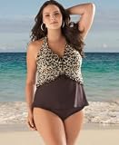 Profile by Gottex Plus Size Animal-Print Tankini Set