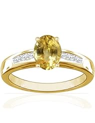 18K Yellow Gold Oval Cut Yellow Sapphire Setting