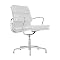 Darius Leather Visitor Chair - White/ Aluminum