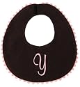 Princess Linens Bon Bon Bib Brown with Pink Trim-Y