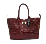 POPCORN Italian Made Designer Large Handbag/Purse/Shopper Bag/Tote in Brown Leather