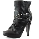 Hot Fashion Maquis 02 Womens Motorcycle Ankle Boots Studded Western