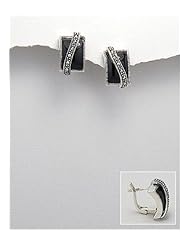 Marcasite Earrings In 92.5 Sterling Silver