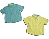 空のツアー 半袖ニットシャツ（濠Du）ブルー 110cm(左)