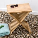 Natural Teak Wood Folding Outdoor Seat