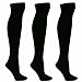 Luxury Divas Toasty Thermal Black 3 Pack Non-Slip Thick Knee-High Socks