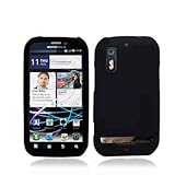 Solid Black Silicone Skin Gel Cover Case For Motorola Photon 4G