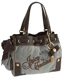 Juicy Couture - Juicy Couture Small Velour Rose Flower Daydreamer Bag Tote Silver