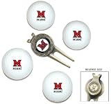 Miami (Ohio) RedHawks 4 Golf Ball Divot Tool/Ball Marker Gift Set -
Golf