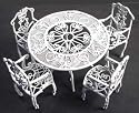5 PIECE DOLLHOUSE METAL PATIO SET