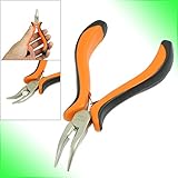 uxcell ベントノーズプライヤー　カッター　ワイヤーカット　オレンジ　ブラック　金属　プラスチック