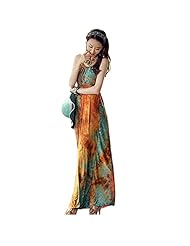 Sexy Sleeveless Spring Summer Two-Toned Floral Print Ruched Empire   Waistline Maxi Dress 