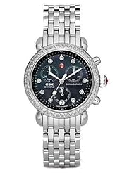 Michele CSX Signature Black Mother of Pearl Stainless Steel Ladies Watch MWW03M000192