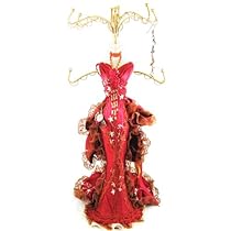 Victorian Dress Form Jewelry Stand Burgundy 15 Inches Victorian Dress Form Jewelry Stand Burgundy 15 Inches