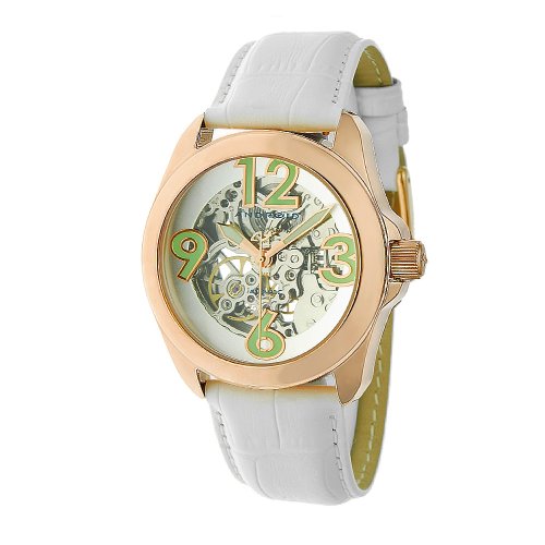 Android Women's Concept T40 Skeleton Automatic Leather Strap Watch