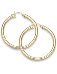 14K Gold Hoop Earrings - 1 5/8" diameter (4mm thickness)