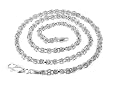 Sterling Silver 18" Inch Byzantine 3mm Chain Necklace