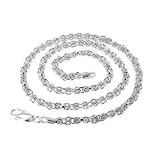 Sterling Silver 30" Inch Byzantine 3mm Chain Necklace