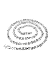 Sterling Silver 30" Inch Byzantine 3mm Chain Necklace