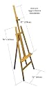 Wooden Lyre Artist's Painting Easel large studio easels display or  student