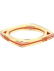 Sandy Hyun Deco Triple Layer Lucite with Cutout Detail Bangle Bracelet