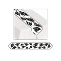 Printed Grad Cap Table Runner Black 11in. x 6ft., Pkg/1
