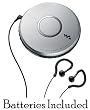 Sony Portable Skip-Free CD Player Walkman with Clip Style Earbud Headphones, LCD Display, Digital Mega Bass Sound, Automatic Volume Limiter System & CD-R/RW Playback - Silver ** Batteries Included **
