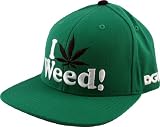 DGK I Love Weed Hat Adjustable Green Snap-Back