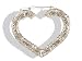 Sterling Silver Super Sized Heart Creole Hoop Earrings