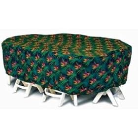 Two Dogs Designs, 92 Oval Rect Table Cover, Bird of Paradise from Dog Accessories