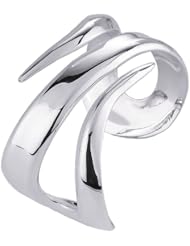 Handcrafted Sterling Silver Fancy Wave Cuff Bracelet 31mm