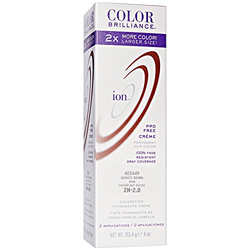 ion Color Brilliance Permanent Creme Hair Color 2N Darkest Brown
