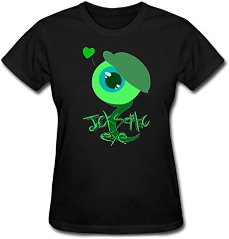 WOODOWomen's JackSepticEye Logo Funny Cartoon Picture T-shirt black XL