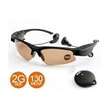 NU Spy Sunglasses with Built-in Camera & MP3 Playback (Black) - 2G