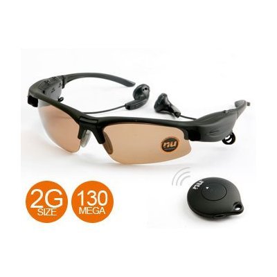 41Cr SUSeCL. SL500  NU Spy Sunglasses with Built in Camera & MP3 Playback (Black)   2G