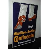 Old Continental Tires Porcelain Enamel Sign, Emaillee