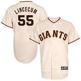 MLB Tim Lincecum San Francisco Giants Youth Short Sleeve 6 Button Synthetic Replica Jersey (Ivory, X-Large)