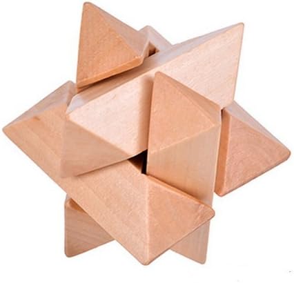 HSE Children's Unlock Wooden Toys Creative Toy Novelty Jigsaw Puzzle Three-Dimensional Jigsaw Puzzle Enlightenment Over 3 Years Old Baby Preschool Educational Toy Building Blocks Also As a Christmas and Birthday Gift - Qualities of Eight Corner