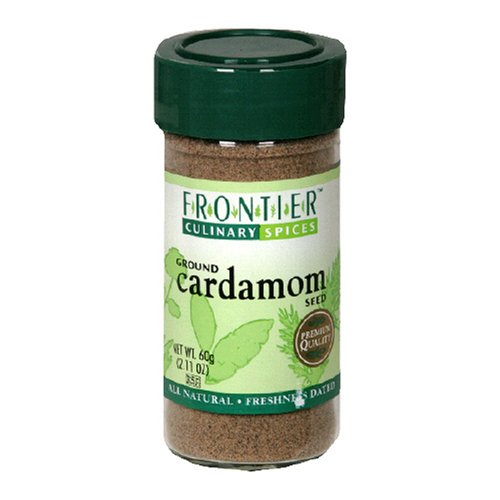 Frontier Cardamom Seed, Decorticated Ground, 2.11-Ounce Bottle (Pack of 3)