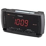 Timex T740 Redi-Set Dual Alarm Clock Radio with Time Projector, Flashlight, Soothing Sounds, and Battery Back-Up (Black)